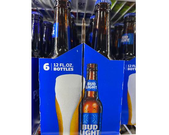 Order Bud Light, 6pk-12oz bottle beer (4.2% ABV) food online from Starfox Liquor store, Champaign on bringmethat.com