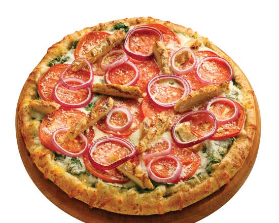 Order Chicken Spinachi Pizza - Small 10'' (6 Slices) food online from Vocelli Pizza - Burke store, Burke on bringmethat.com