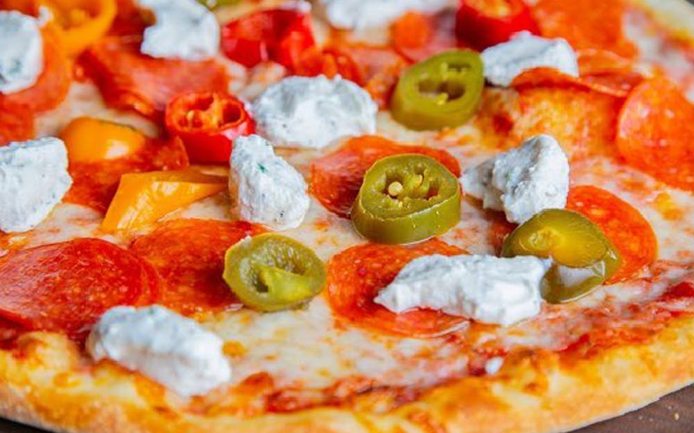 Order Doppio Pepperoni Pizza - Medium 12" food online from Russo's Coal-Fired Italian Kitchen store, Missouri on bringmethat.com