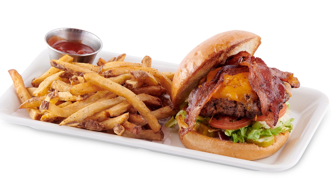 Order Bacon Cheddar Burger food online from BoomerJack's Grill & Bar store, Bedford on bringmethat.com