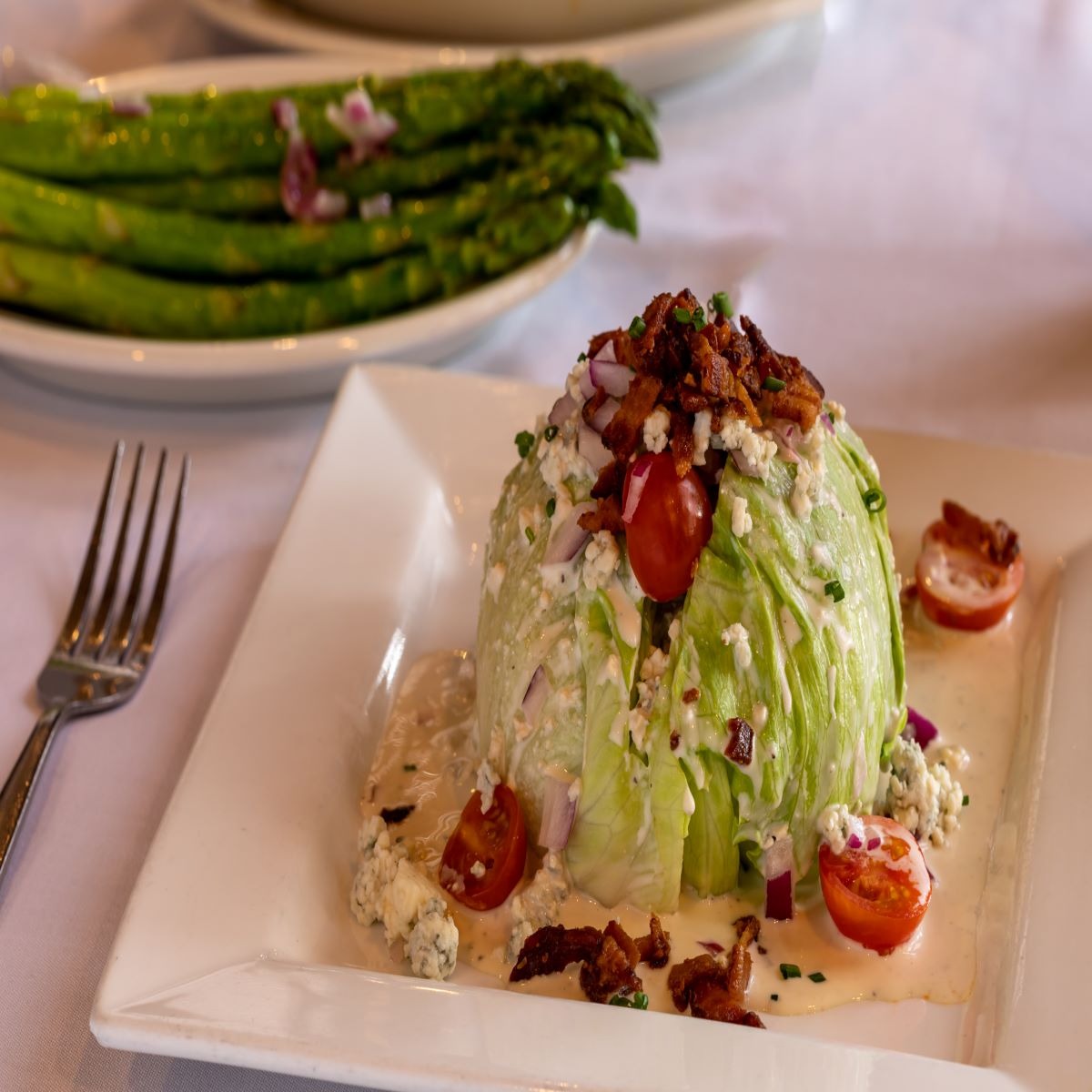 Order Wedge Salad food online from LG's Prime Steakhouse store, La Quinta on bringmethat.com