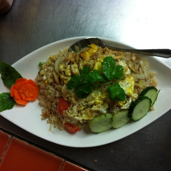 Order 4. Crab Fried Rice food online from Thai Chili Restaurant store, Orange on bringmethat.com