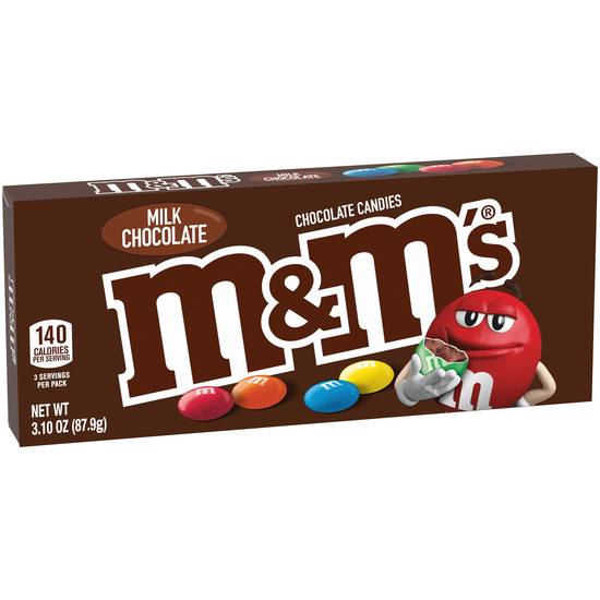 Order M&M's Milk Chocolate Candy Movie Theater (3.1 oz) food online from Rite Aid store, Eugene on bringmethat.com