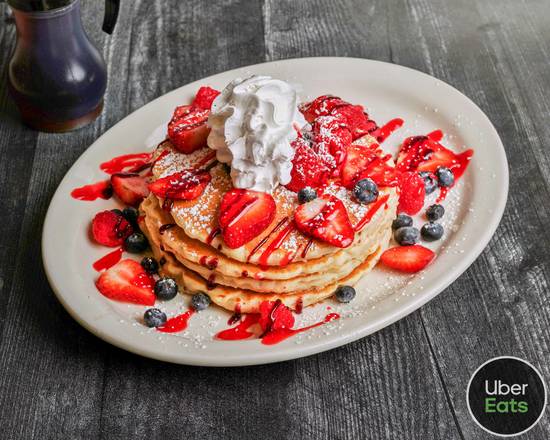 Order Berry Pancakes (3 pcs) food online from Exquisite Skillet Pancake House store, Plano on bringmethat.com
