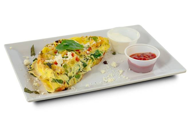Order Spinach Feta Womelette food online from Just Love Coffee & Eatery store, Nashville on bringmethat.com