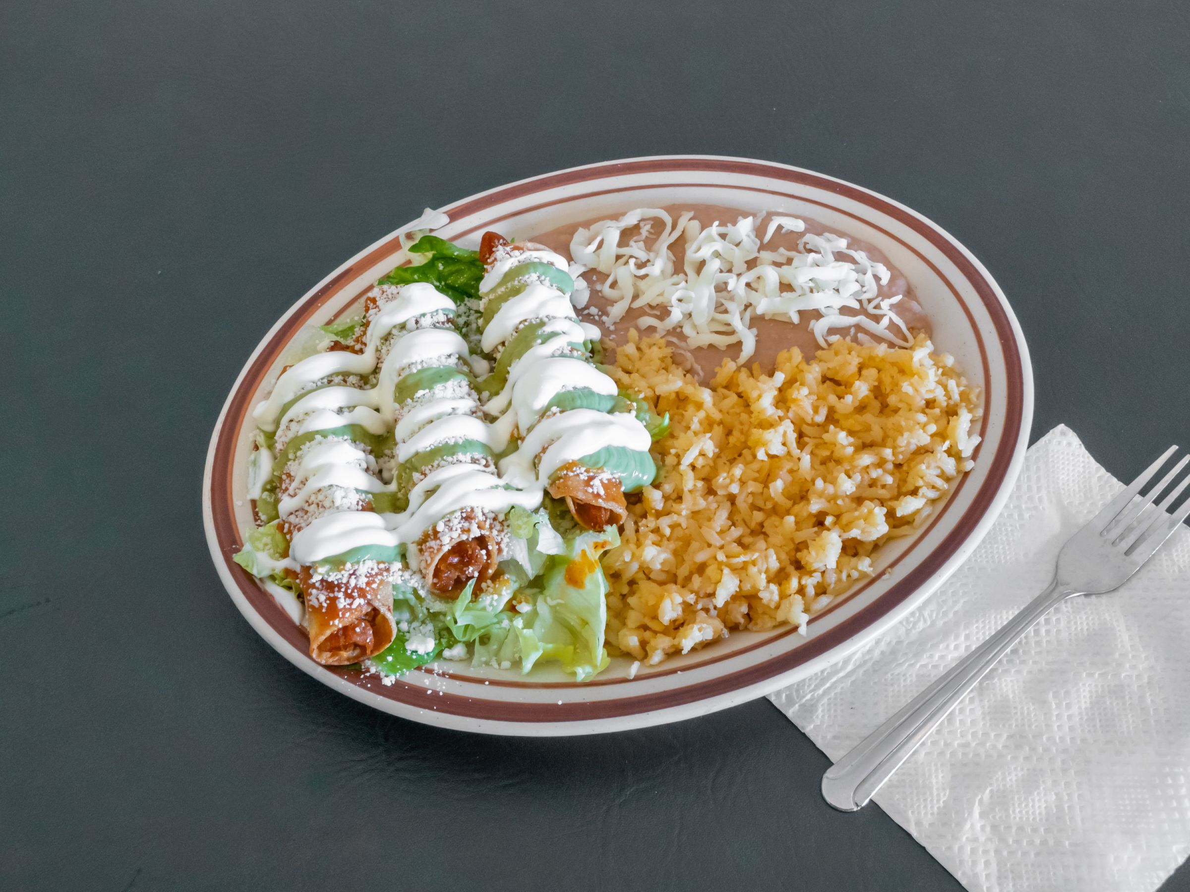 Order Flautas food online from Los Charros Mexican Restaurant store, Lodi on bringmethat.com