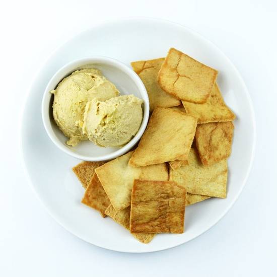 Order Baked Pita Chips & Hummus food online from Noon Mediterranean store, Boston on bringmethat.com