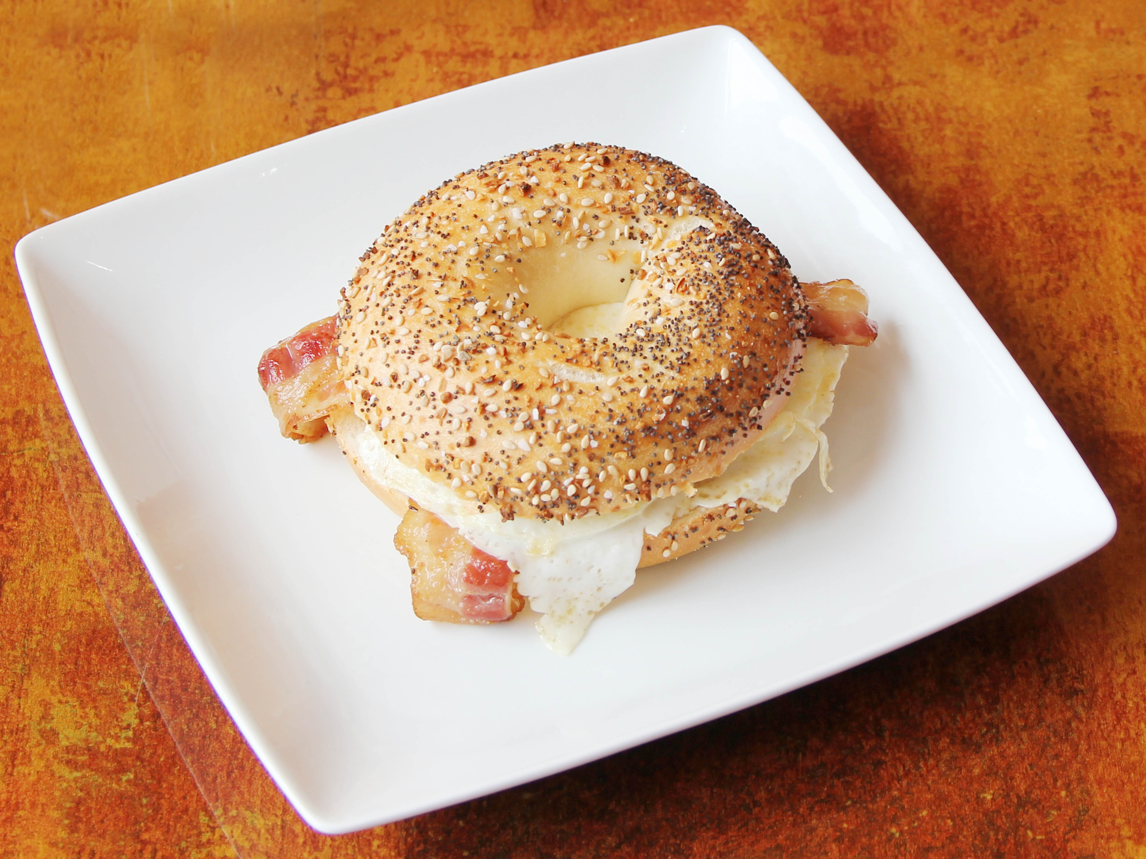 Order Bagel, Egg and Cheese Sandwich food online from Bagel Cafe And Pizza store, Willingboro on bringmethat.com