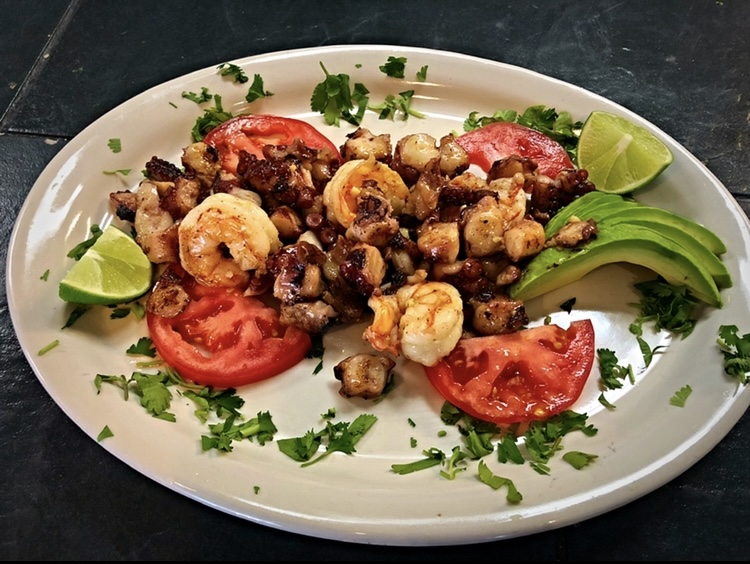 Order Grilled Shrimp & Octopus food online from El Norteno store, Island Lake on bringmethat.com