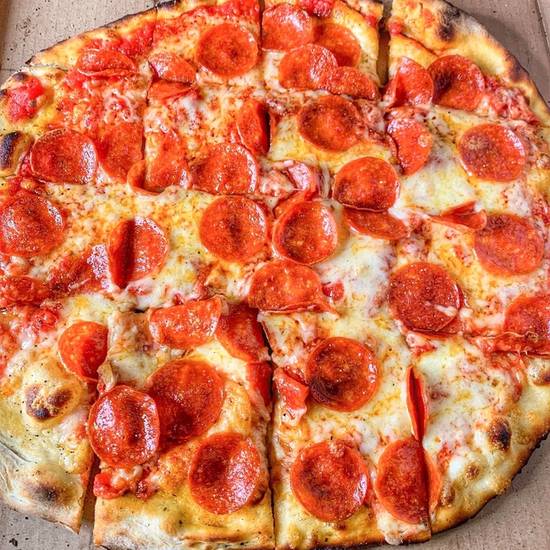 Order Large Pepperoni (Takeout) food online from Rail Trail Flatbread Co store, Hudson on bringmethat.com