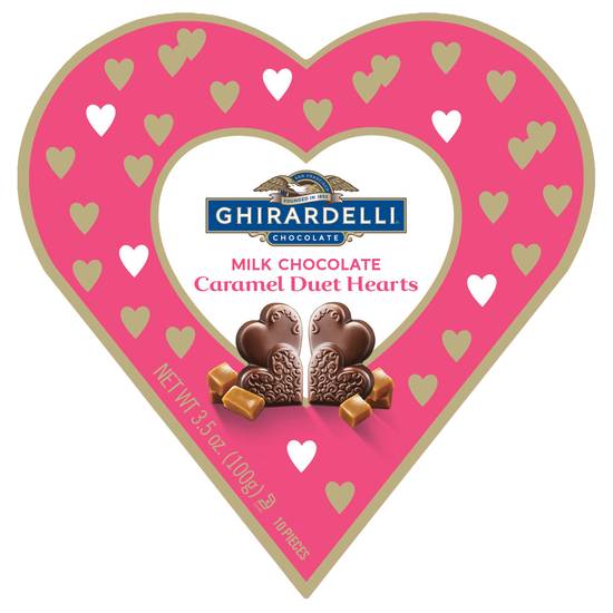 Order Ghirardelli Milk Chocolate Caramel Duet Hearts Gift Box - 3.5oz. food online from Cvs store, WILLIMANTIC on bringmethat.com