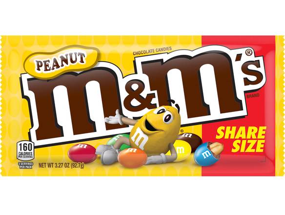 Order M&M'S Peanut Milk Chocolate Candy Share Size food online from Pepack Sunoco store, Peapack on bringmethat.com