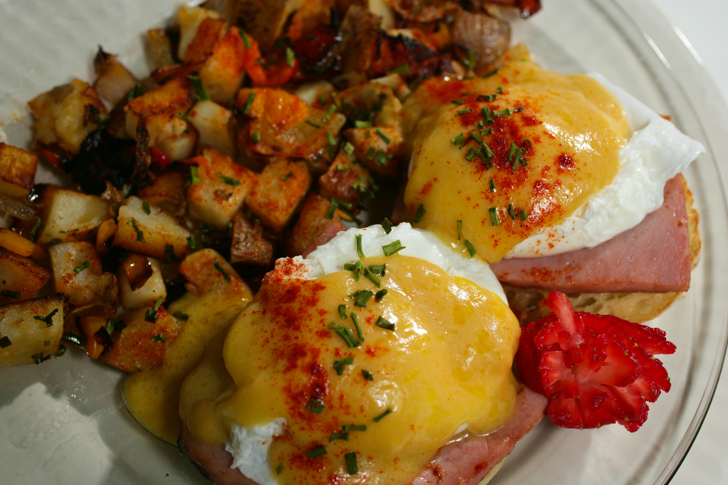 Order Eggs Benedict food online from The Chocolate Gallery Cafe store, Warren on bringmethat.com