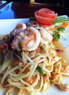Order 16. Som Tum Salad food online from Aura Thai store, Long Beach on bringmethat.com
