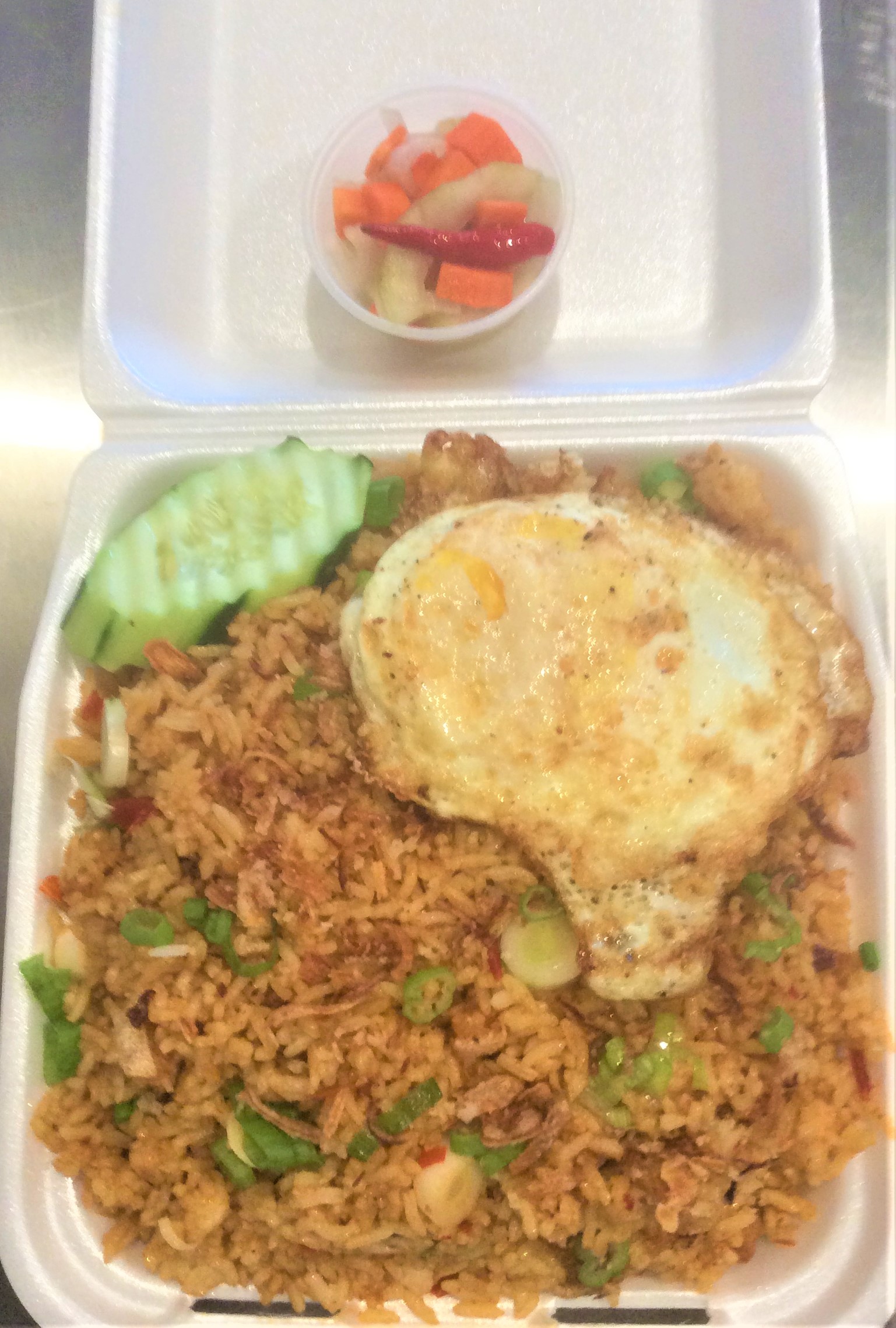 Order Nasi Goreng (Indonesian Style Fried Rice) food online from Sunny Express store, South El Monte on bringmethat.com