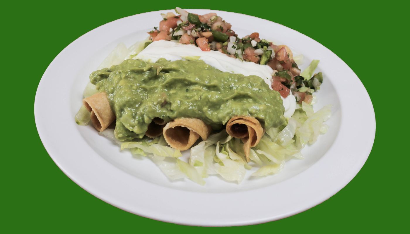 Order Chicken Flautas food online from Taqueria Los Gallos Express store, Pleasant Hill on bringmethat.com