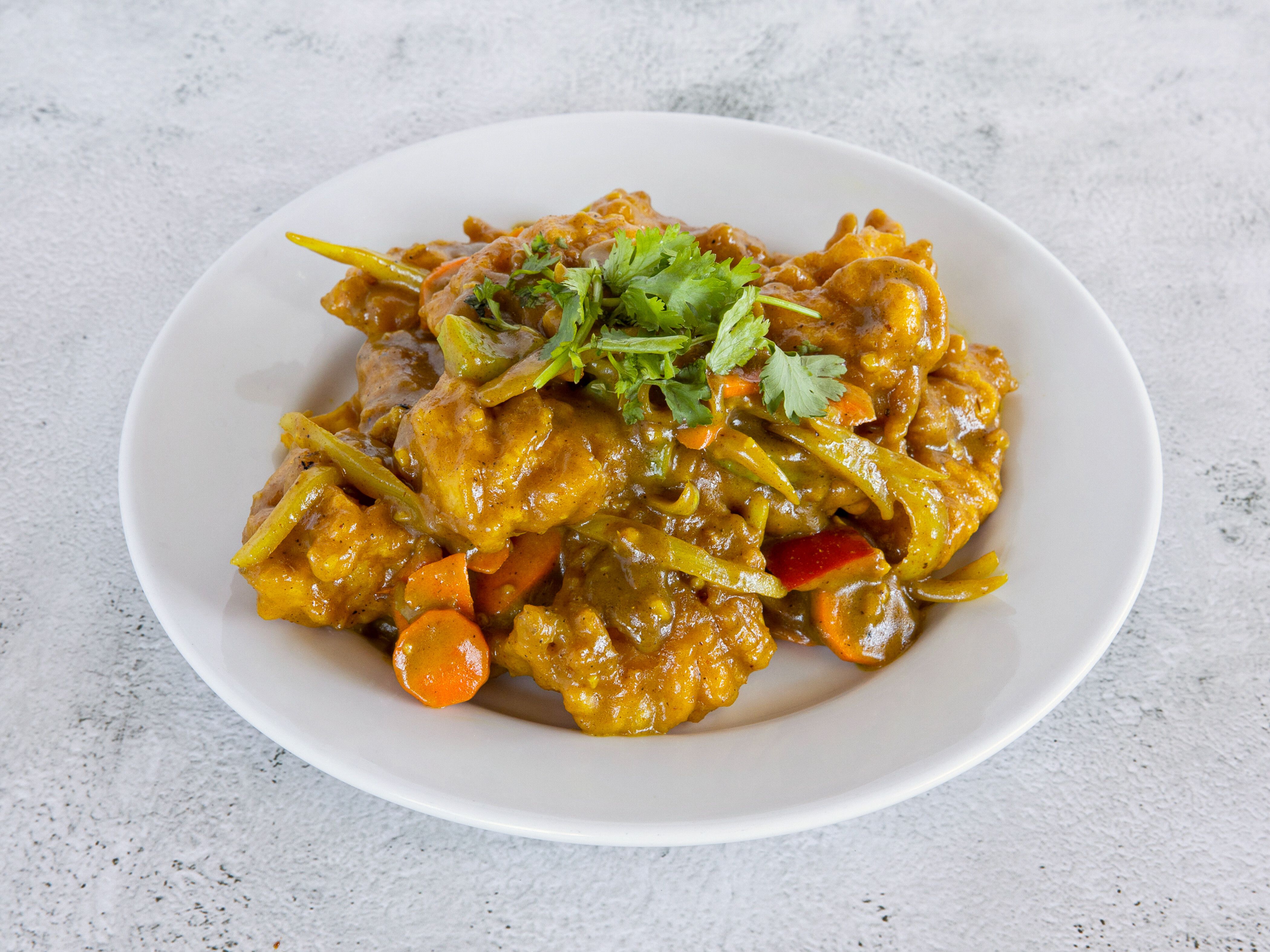 Order Curry Fish food online from Exotic Thai Bistro store, El Centro on bringmethat.com