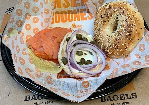 Order Combo 1 Lox Sandwich food online from Barry Bagels store, Toledo on bringmethat.com