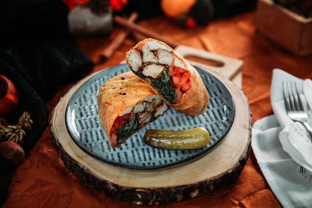 Order Caprese Chicken Wrap food online from Nearme Cafe store, Moosic on bringmethat.com