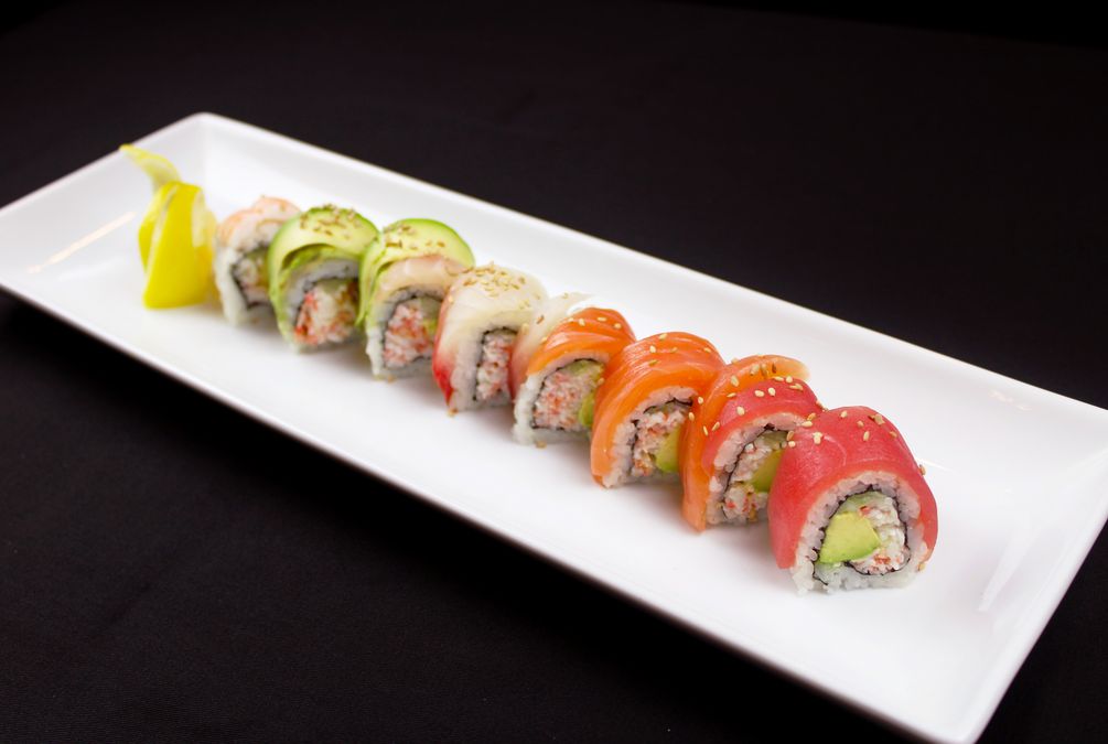 Order Rainbow Roll food online from Akaya Sushi, Izakaya & Ramen store, Richardson on bringmethat.com