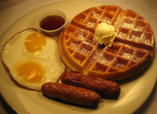 Order Belgium Waffle and Eggs food online from Covina Burgers store, Covina on bringmethat.com