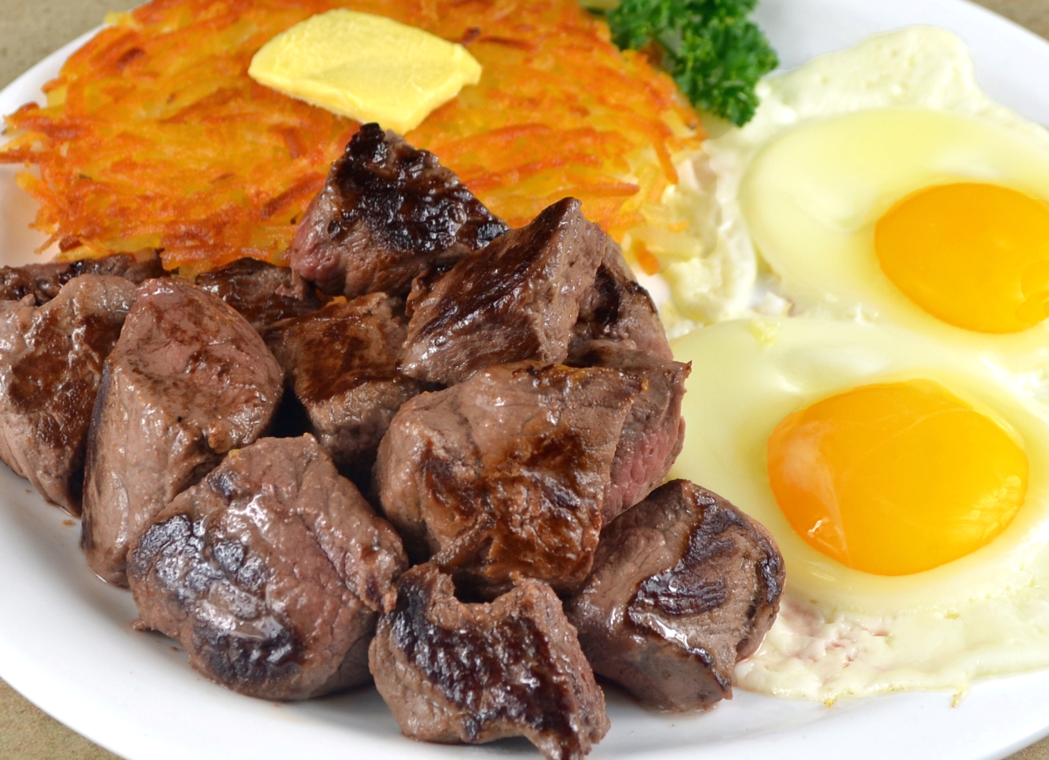 Order Beef Tips and Eggs food online from Fryn’ Pan store, Sioux Falls on bringmethat.com