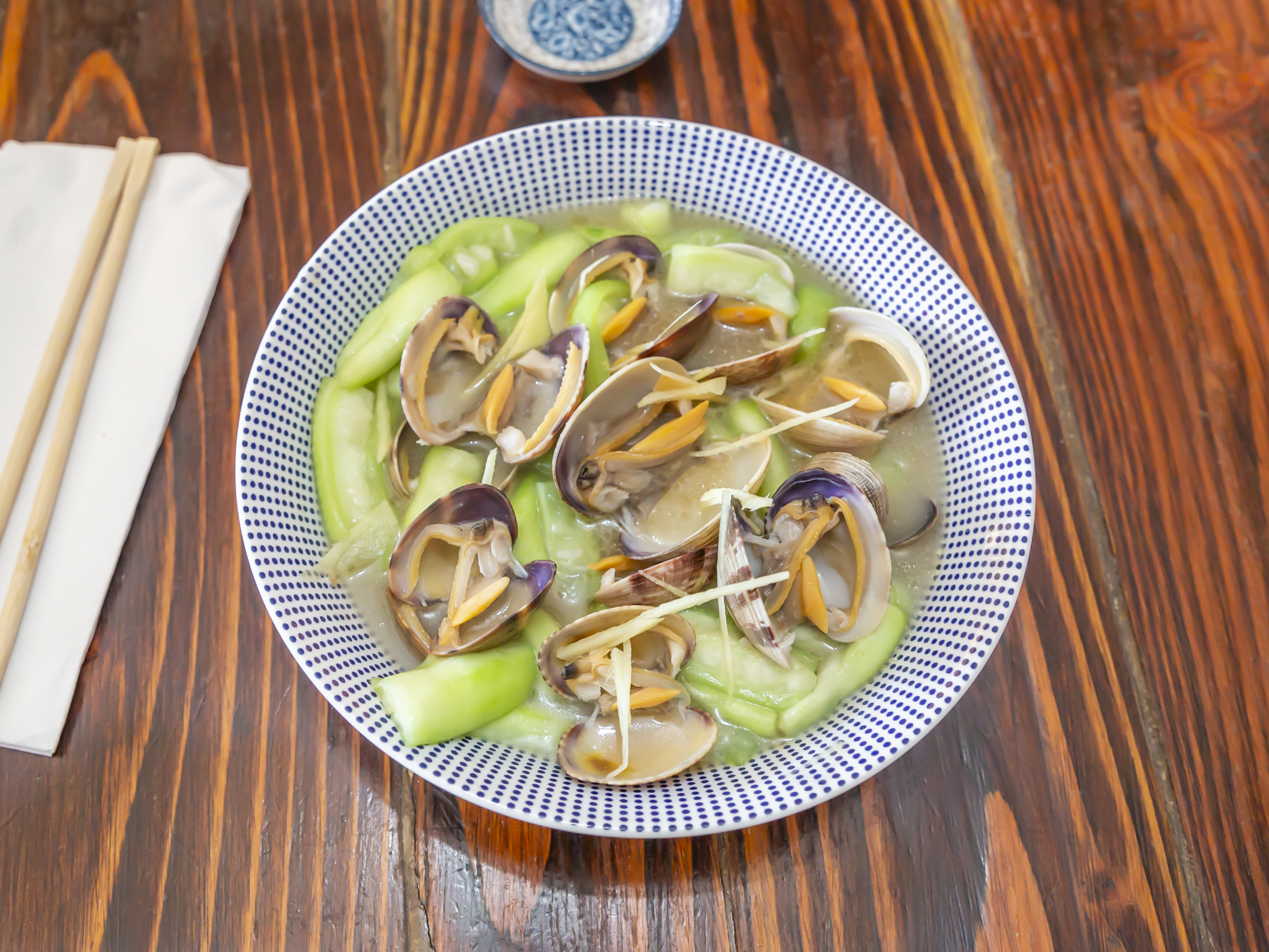 Order Sauteed Clams with Loofah food online from Indian, The Tavern store, San Gabriel on bringmethat.com