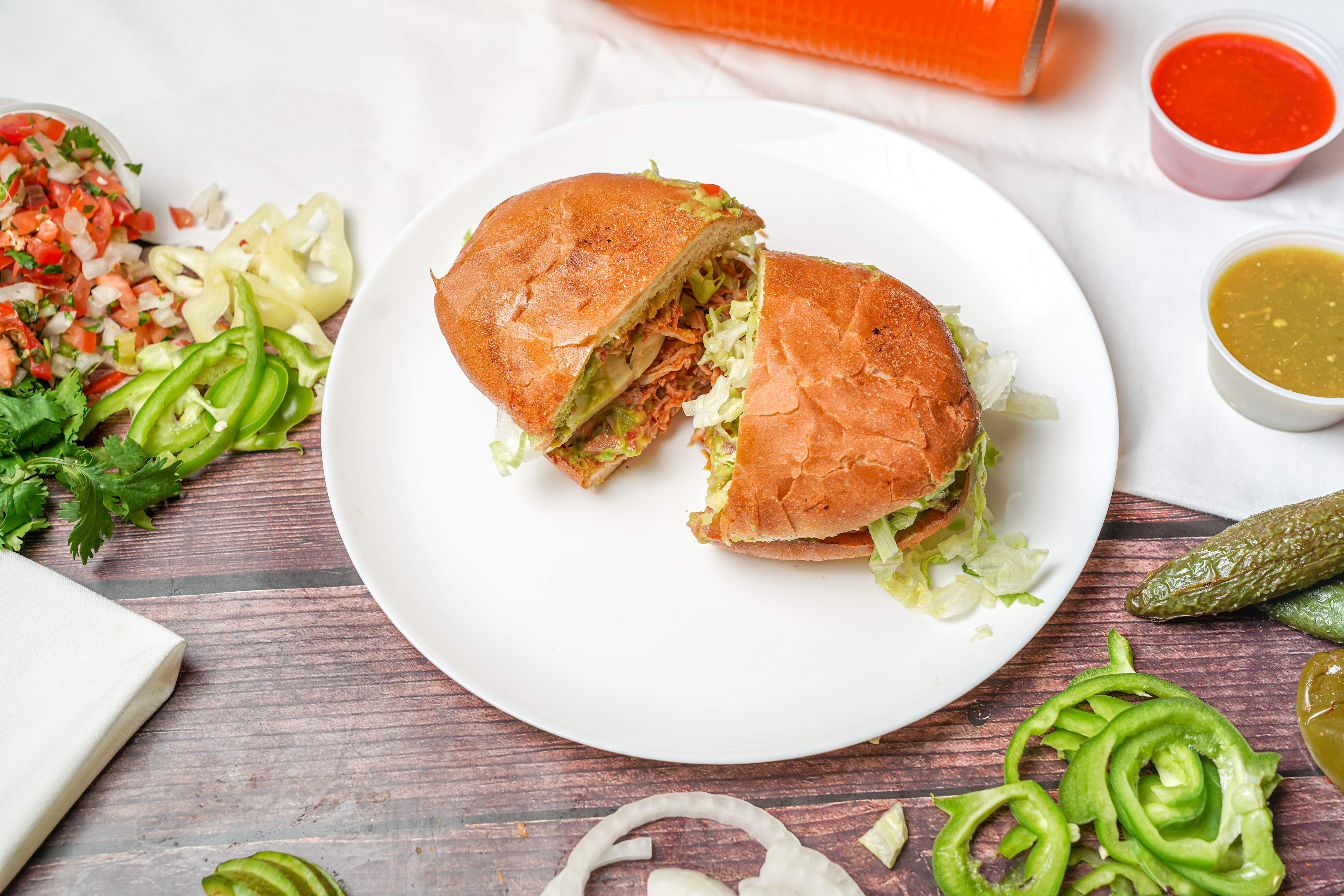 Order Chicken Torta food online from Albertaco's Mexican Food Inc store, Cypress on bringmethat.com