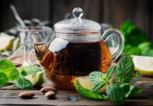Order Hot Tea +/- mint food online from GOLDEN GRILL AUTHENTIC LEBANESE CUISINE store, Fresno on bringmethat.com