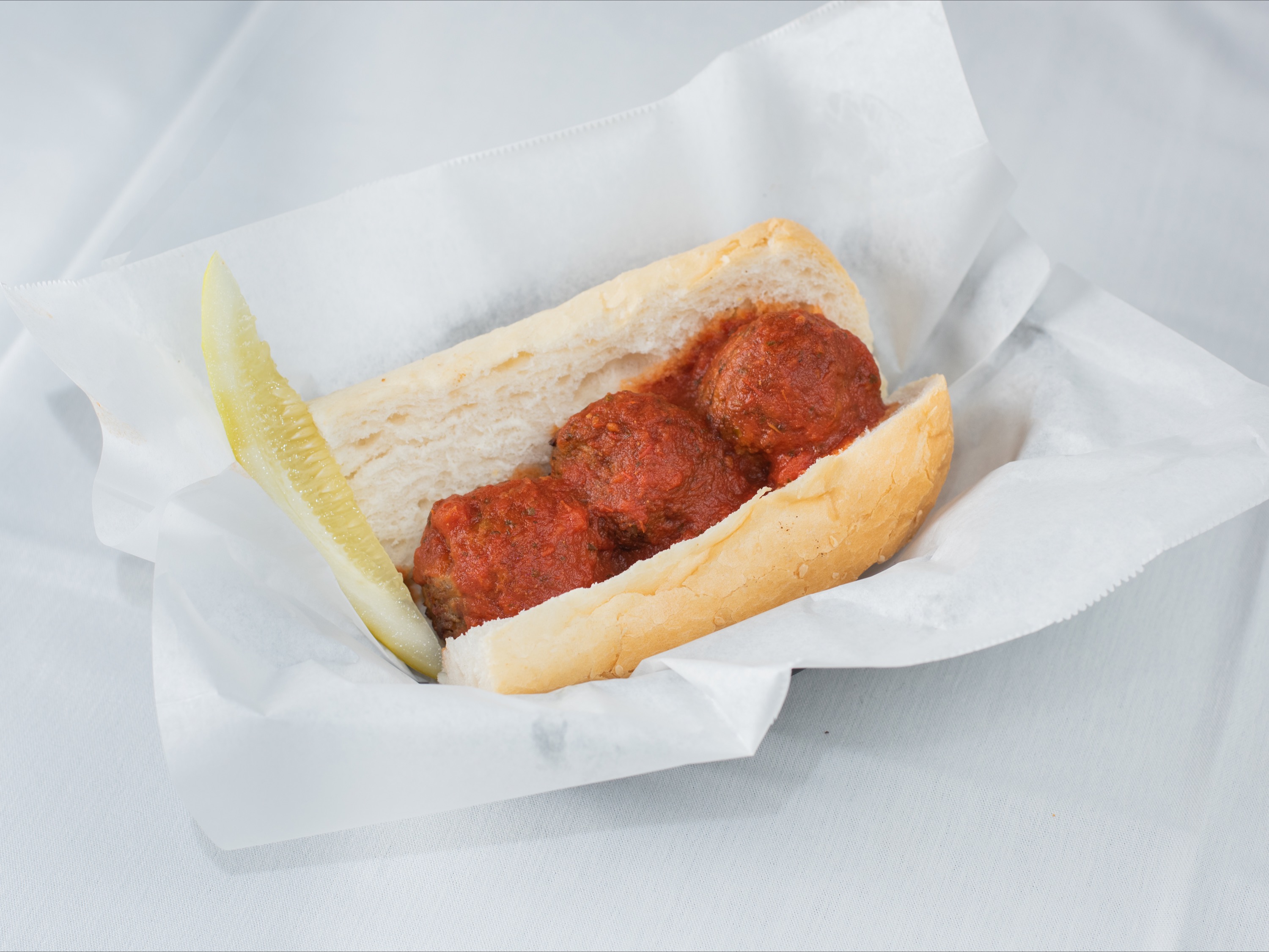 Order 7" Meatball Sandwich food online from Hide Away Cafe & Lounge store, Bensenville on bringmethat.com