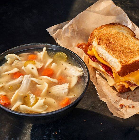 Order Sandwich And Soup/mac food online from Panera store, Plano on bringmethat.com