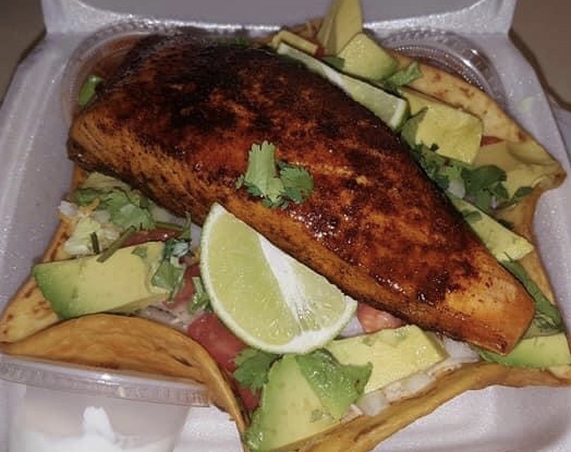 Order Salmon or Shrimp, Taco Salad food online from Paco Tacos store, Madison on bringmethat.com