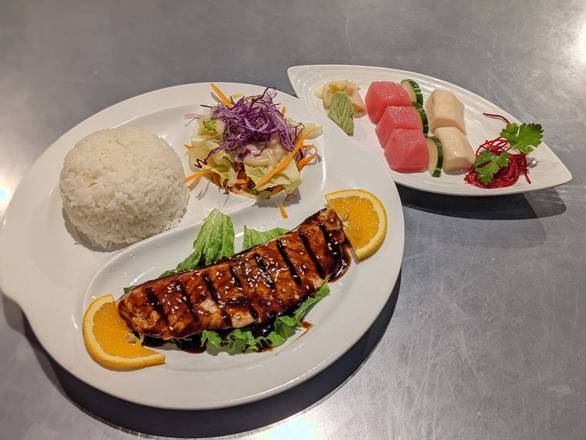 Order Sashimi & Fresh Salmon Teriyaki Dinner food online from Jojo Sushi Bar & Restaurant store, Santa Rosa on bringmethat.com