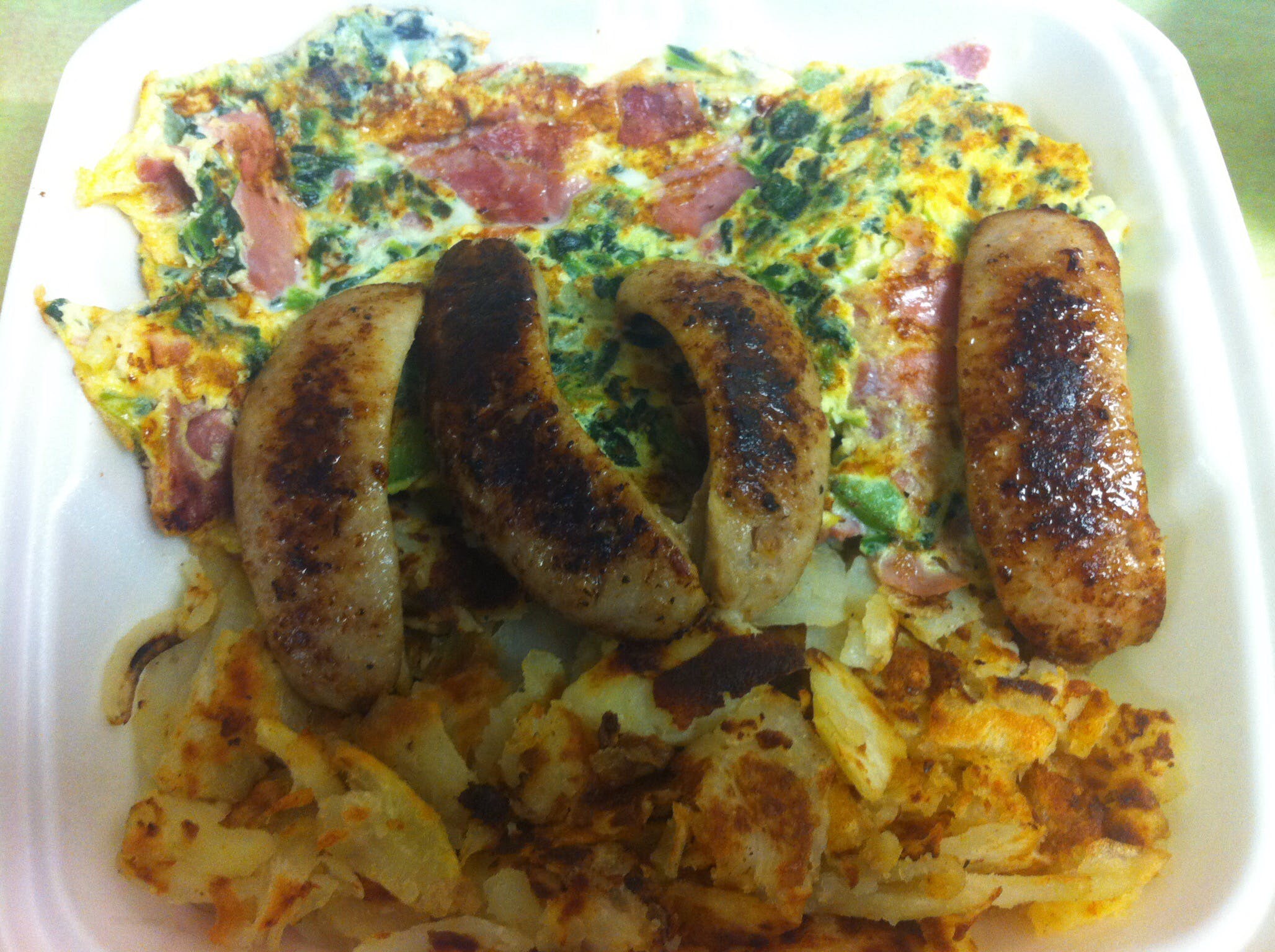 Order Sausage Omelet Breakfast - Breakfast food online from New Tiny's Grill store, Media on bringmethat.com
