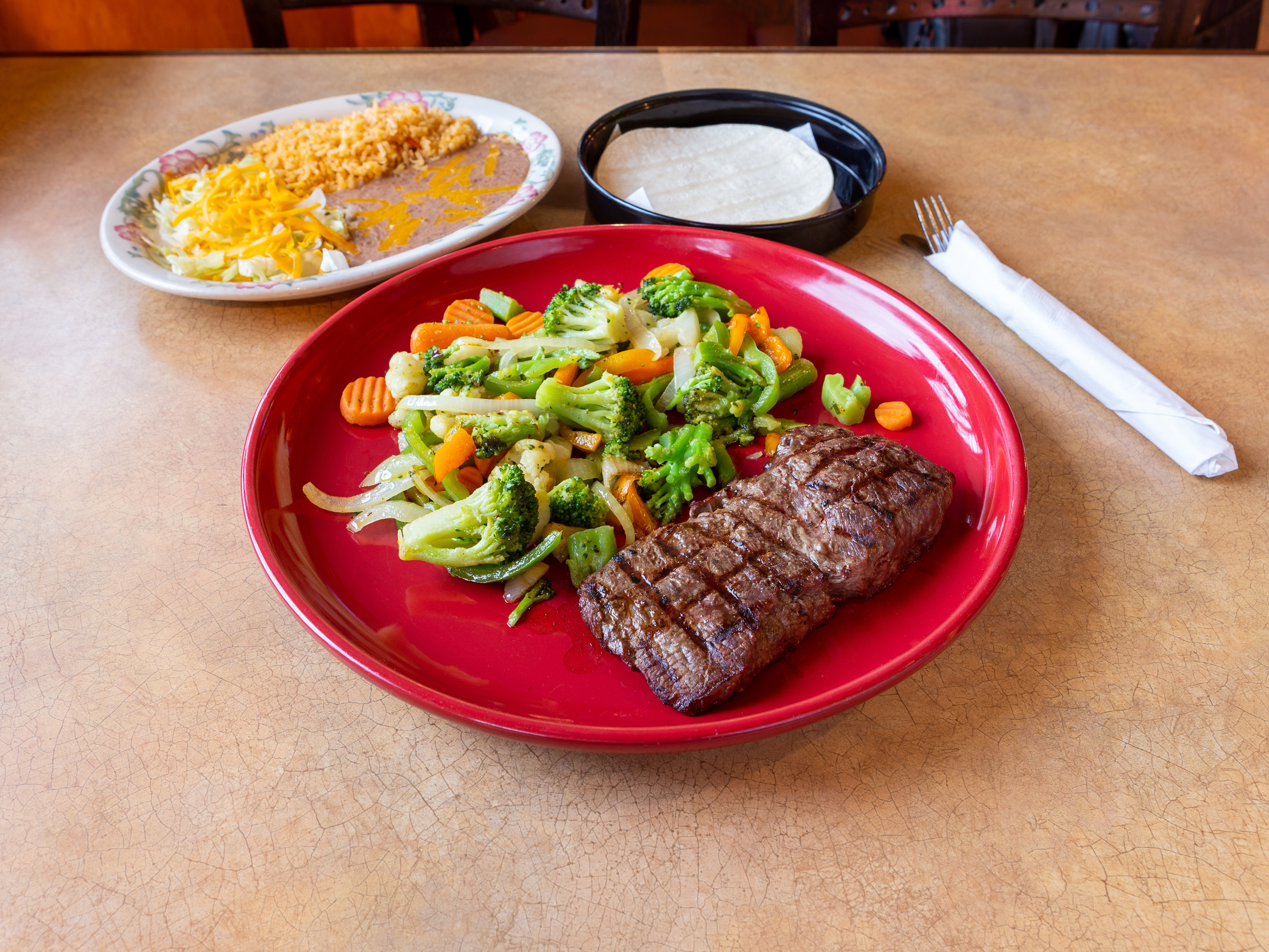 Order 3. Steak Asado Plate food online from Corona Restaurante store, Lake Oswego on bringmethat.com