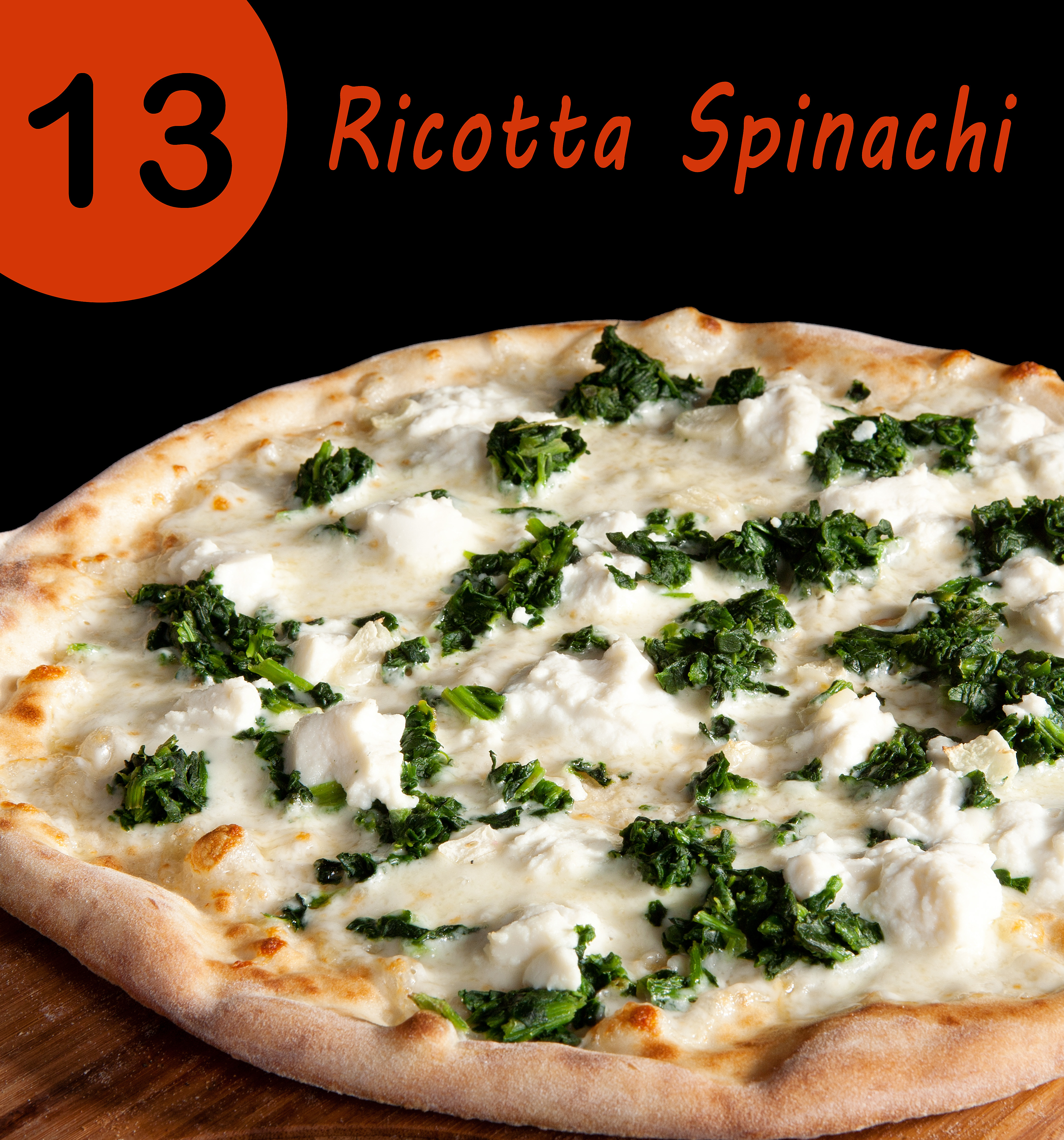 Order 13. Ricotta Spinachi food online from Zaza Wood-Fired Pizza - Toledo store, Toledo on bringmethat.com