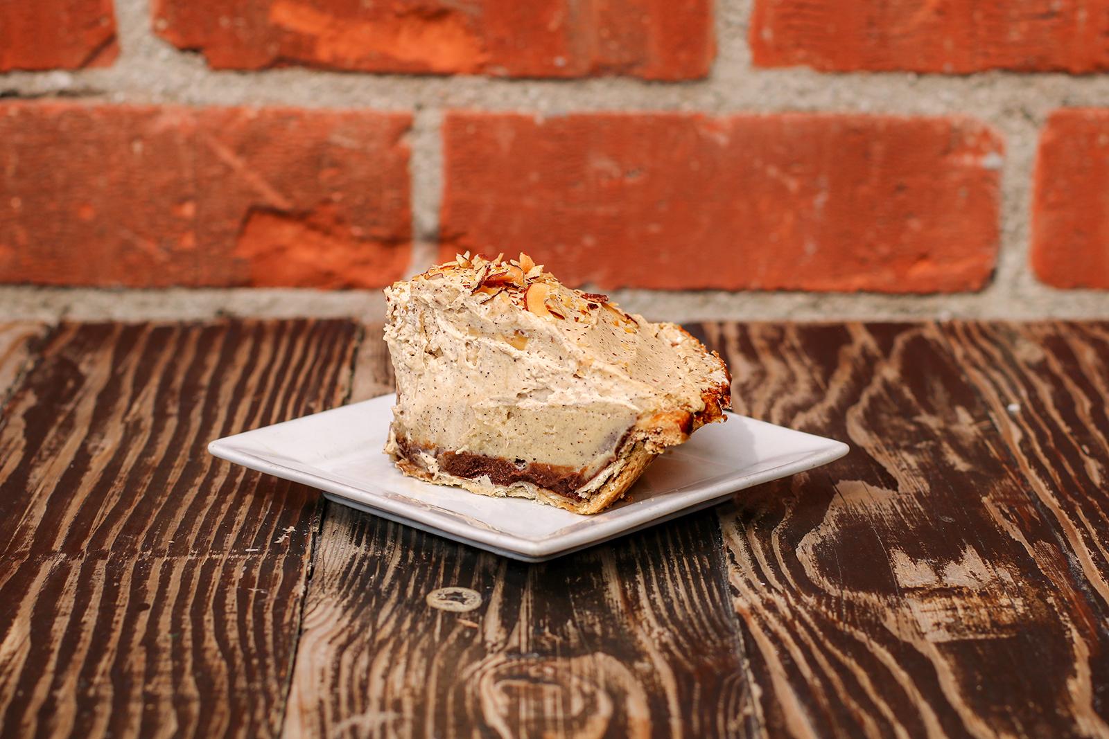 Order Espresso Almond Chocolate Pie SLICE food online from Republic Of Pie store, North Hollywood on bringmethat.com