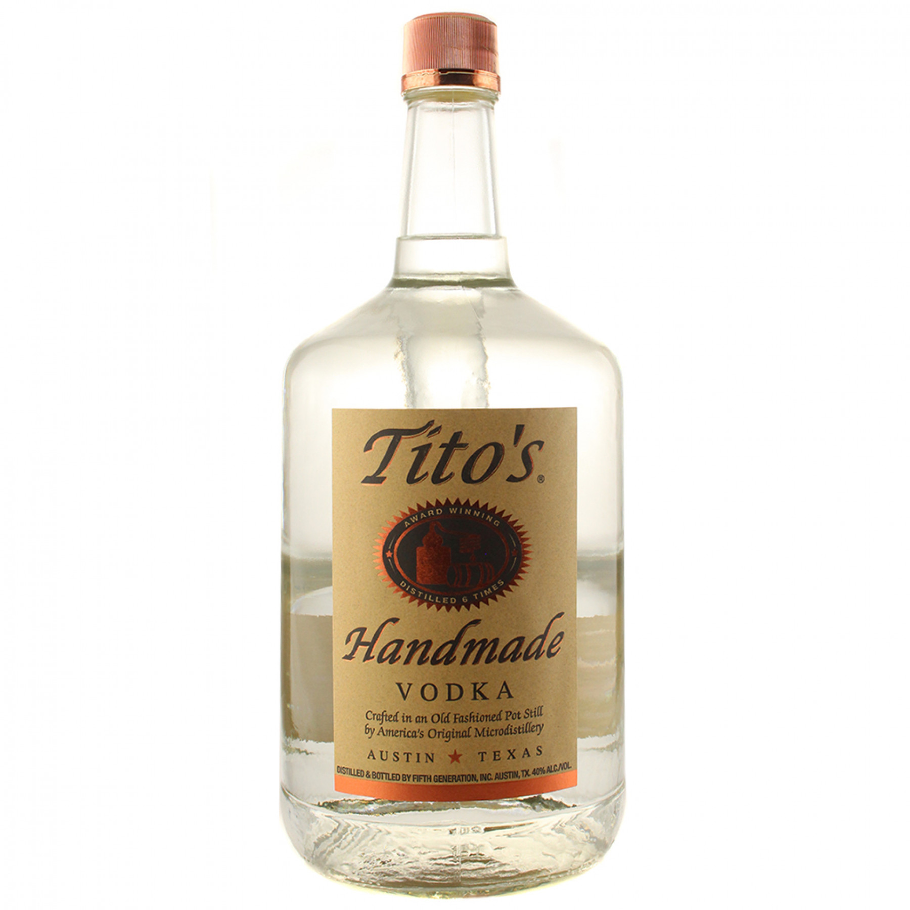 Order Tito's Handmade Vodka 1.75 Liter food online from Sb Liquor & Crafts store, Santa Barbara on bringmethat.com