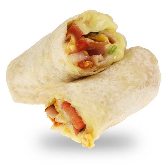 Order F. Mexican Omelet­-ham, Cheese, Salsa, and Eggs food online from Viva Burrito store, Tucson on bringmethat.com