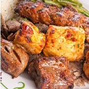 Order Combo Kabab Plate food online from Sam's Pita & Kabab store, Riverside on bringmethat.com
