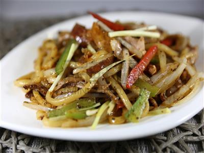 Order Stir Fried Udon with BBQ Duck food online from MingHin Cuisine - Rolling Meadows store, Rolling Meadows on bringmethat.com
