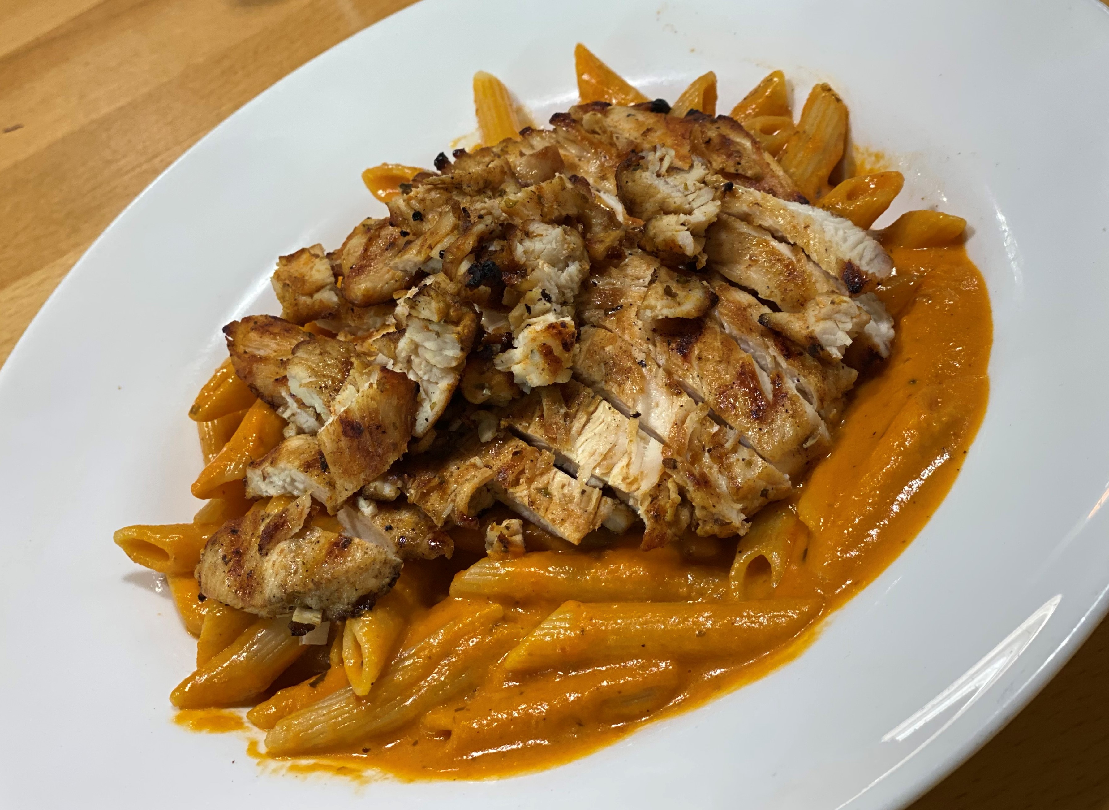 Order Chicken Pasta with Tomato Sauce food online from Zara Cafe Grill store, Staten Island on bringmethat.com