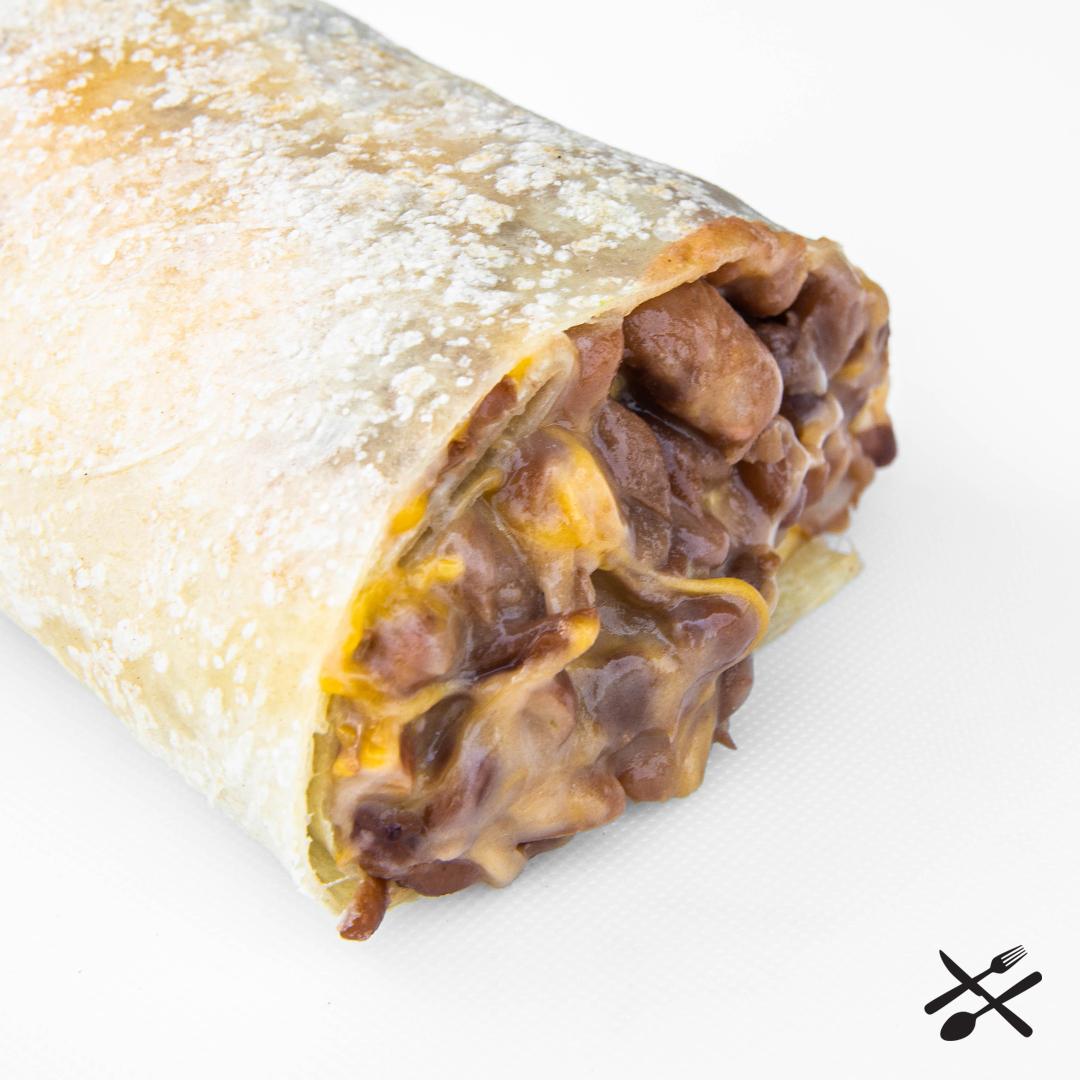 Order Bean and Cheese Burrito food online from Spanglish Kitchen store, Alhambra on bringmethat.com