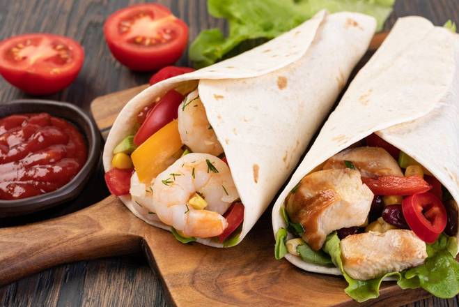Order Shrimp Gyro Sandwich food online from Famous Gyro Bar store, Secaucus on bringmethat.com