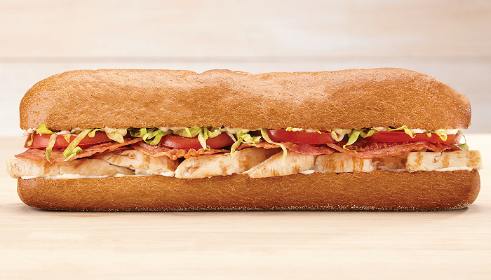 Order 12" All Natural Chicken Bacon Club Sub (1053cal) food online from QuickChek store, Lake Katrine on bringmethat.com