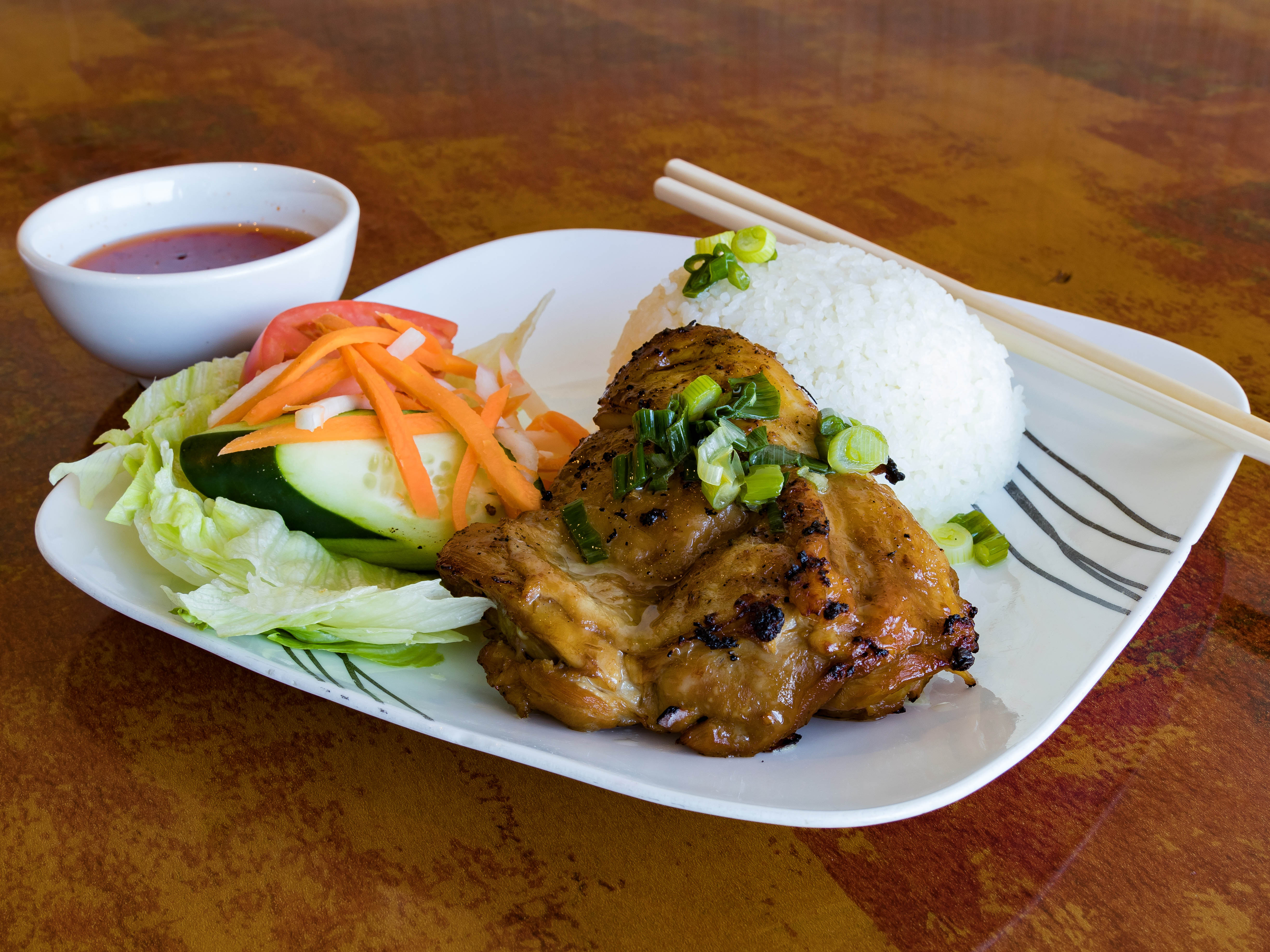 Order 81. Broken Rice with BBQ Chicken food online from Pho Saigon store, Philadelphia on bringmethat.com