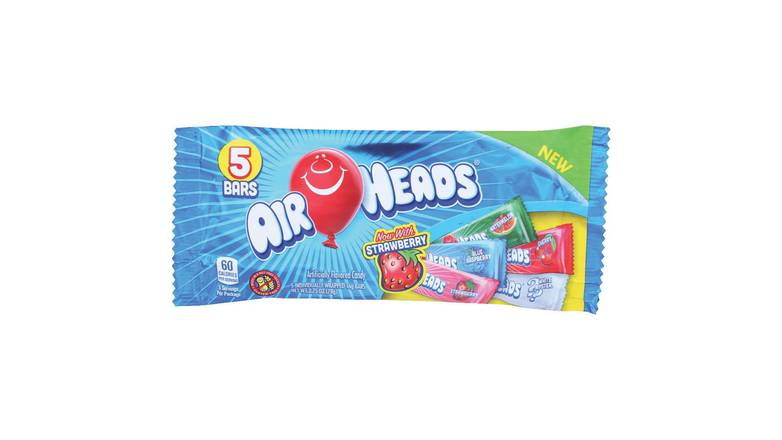 Order Airheads Candy Variety Pack, Assorted Fruit Bars - 5 Ct 2.75 oz food online from Valero Food Mart store, Murrayville on bringmethat.com