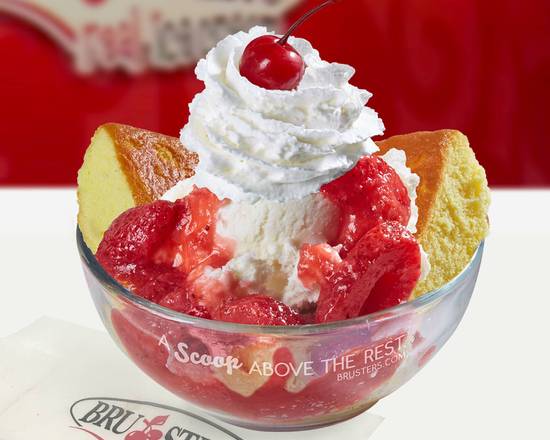 Order Strawbery Shortcake Sundae food online from Bruster's Real Ice Cream store, Raleigh on bringmethat.com