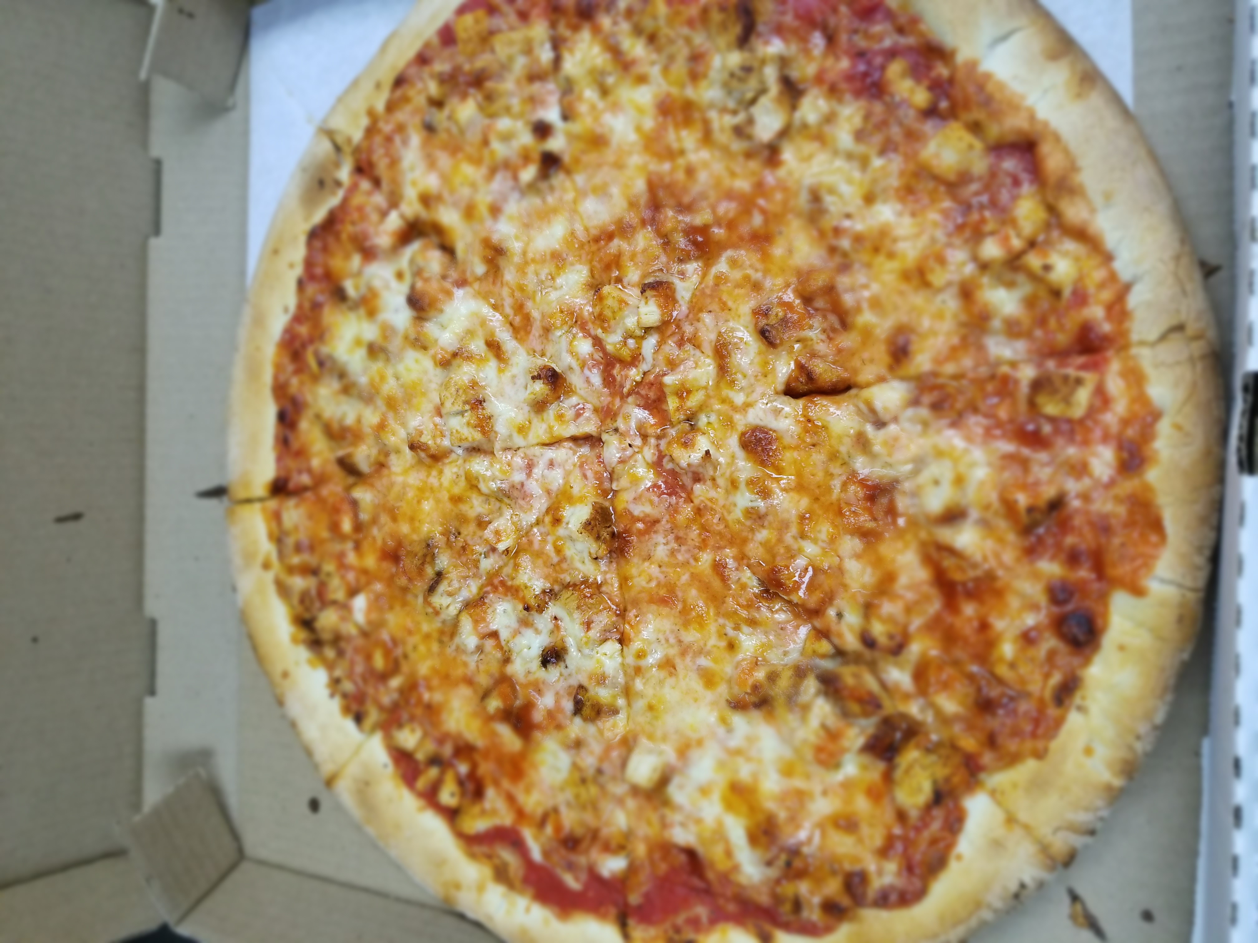 Order Buffalo Chicken Pizza food online from Panaro's Pizzeria store, Bridgeport on bringmethat.com