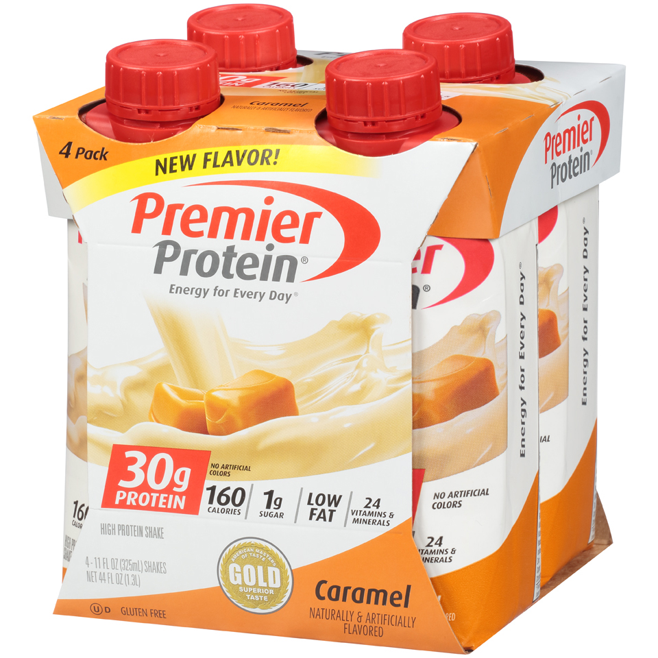 Order Premier Protein Caramel Shake, 11 fl oz - 4 ct food online from Rite Aid store, ELMIRA on bringmethat.com